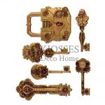 Καλούπι Σιλικόνης Mechanical Lock Keys 13x20cm Green Diamonds - Image 2