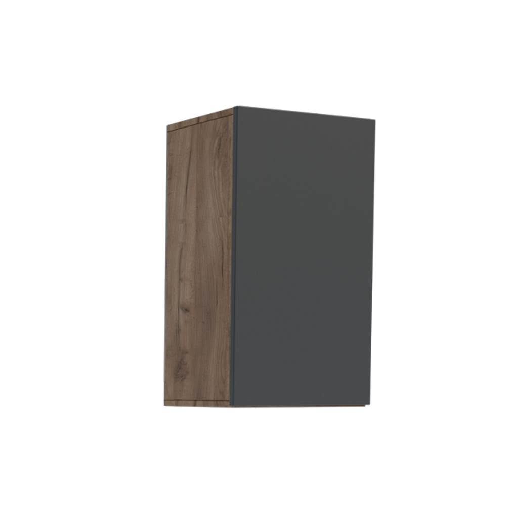 14718 Κρεμαστό Ντουλάπι Callisto Σκούρο Δρυς-Γραφίτης 40x30x70cm - Image 1