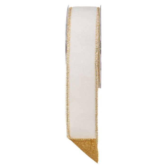 20039 ΚΟΡΔ.DUSTY FUR 5.2cm x 4.5m ΕΚΡΟΥ-ΧΡΥΣΟ - Image 1