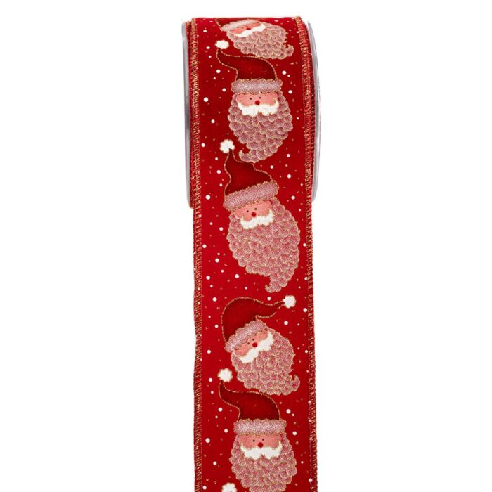 ΚΟΡΔ.RIBBON DREAMING OF SANTA 6,7cmx9m ΜΠΟΡΝΤΟ - Image 1