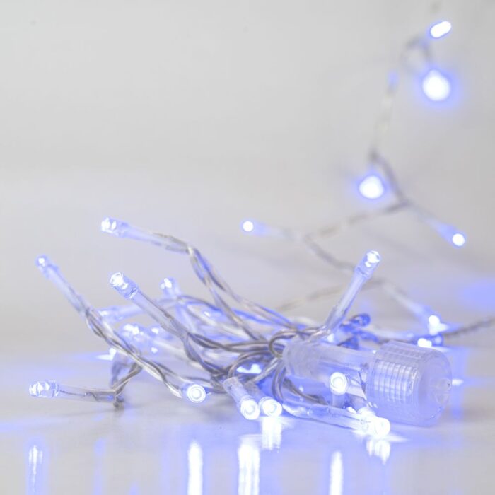 200 LED ΔΙΑΦΑΝΟ ΜΠΛΕ ΕΠΕΚΤΕΙΝΟΜΕΝΟ ΣΤΑΘΕΡΟ 10ΜΕΤΡΑ ΕΣΩΤ AND ΕΞΩΤ ΧΩΡΟΥ 5mm - Image 1