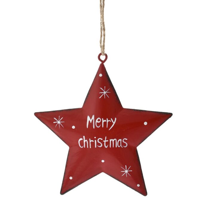 79630 ΚΟΚΚΙΝΟ ΜΕΤΑΛΛΙΚΟ ΚΡΕΜΑΣΤΟ ΑΣΤΕΡΙ 10ΕΚ - Image 1