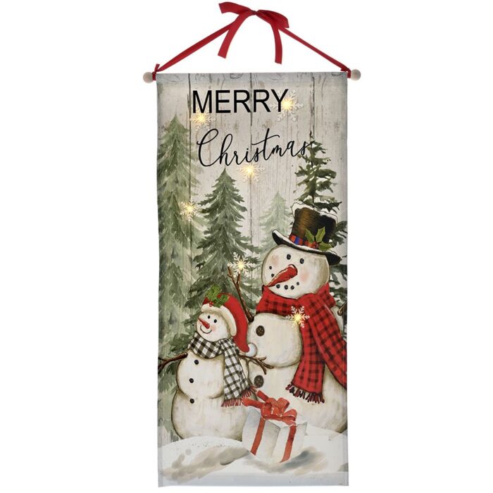 79828 ΥΦΑΣΜΑΤΙΝΗ ΦΩΤΙΖΟΜΕΝΗ ΠΙΝΑΚΙΔΑ ΜΕ ΧΙΟΝΑΝΘΡΩΠΟΥΣ 36Χ77ΕΚ ΜΠΑΤΑΡΙΑΣ - Image 1