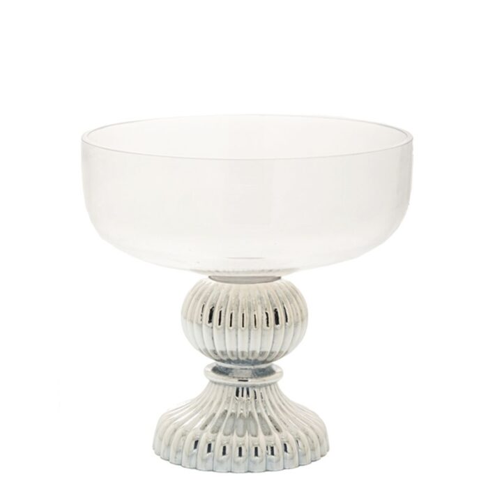 84955 ΓΥΑΛΙΝΟ ΜΠΩΛ ΜΕ ΑΣΗΜΙ ΒΑΣΗ Φ25Χ24ΕΚ - Image 1