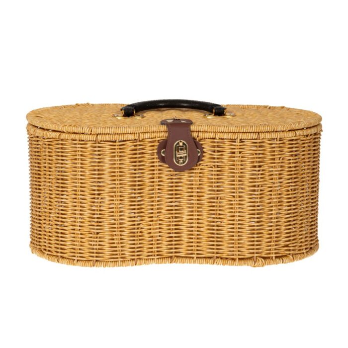 ΚΑΛΑΘΙ ΠΙΚ ΝΙΚ ΚΡΕΜ RATTAN 41Χ23,5Χ19 26ΕΚ ΠΛΑΣΤΙΚΟ - Image 1