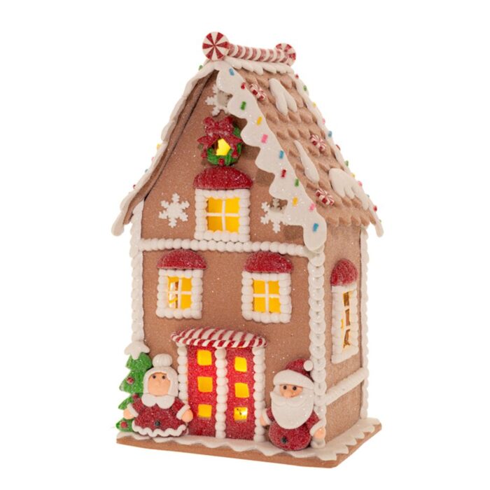 GINGERBREAD ΣΠΙΤΑΚΙ ΜΕ LED ΦΩΣ 16Χ13Χ29ΕΚ - Image 1