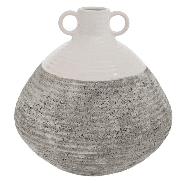 88070 ΛΕΥΚΟ STONE ΚΕΡΑΜΙΚΟ ΒΑΖΟ 25Χ25Χ24ΕΚ - Image 1