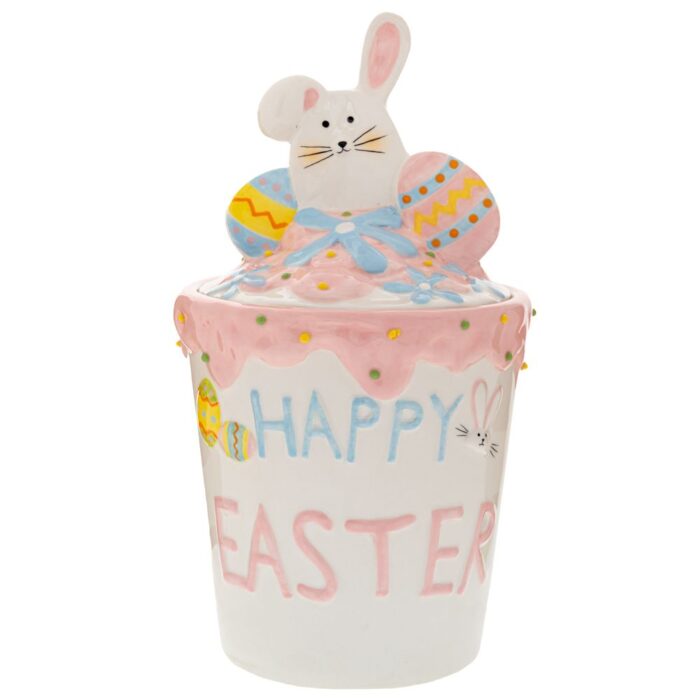 89260 ΡΟΖ ΚΕΡΑΜΙΚΗ ΜΠΙΣΚΟΤΙΕΡΑ ΜΕ ΛΑΓΟ 18Χ18Χ32ΕΚ - Image 1