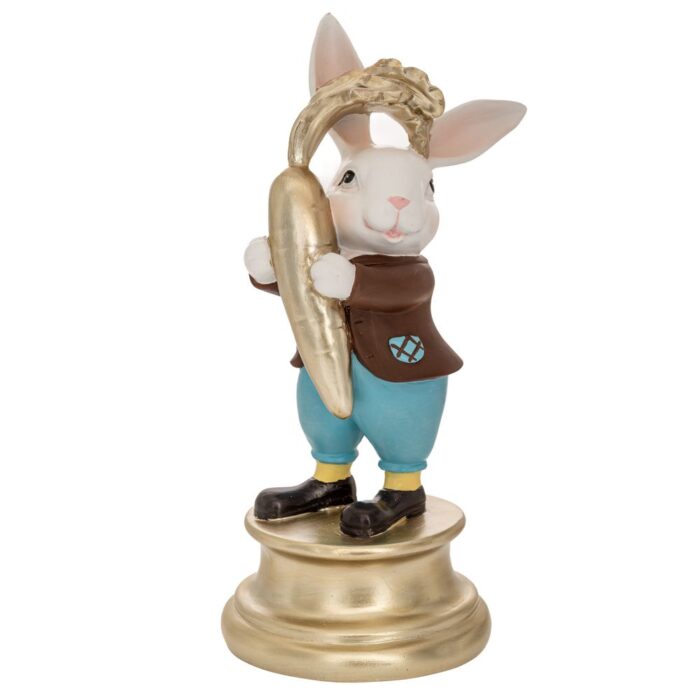 89431 ΣΙΕΛ ΚΑΦΕ ΠΟΛΥΡΕΖΙΝ ΛΑΓΟΣ ΜΕ ΧΡΥΣΟ ΚΑΡΟΤΟ ΣΕ ΧΡΥΣΗ ΒΑΣΗ 11Χ10Χ21.5ΕΚ - Image 1