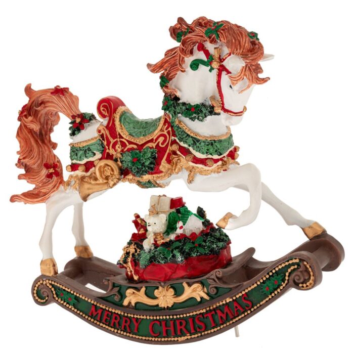 90510 ΛΕΥΚΟ ΠΟΛΥΡΕΖΙΝ ΚΟΥΡΔΙΣΤΟ ΚΟΥΝΙΣΤΟ ΑΛΟΓΟ ΜΕ ΔΩΡΑ AND ΜΟΥΣΙΚΗ 22Χ7,5Χ21,5ΕΚ - Image 1