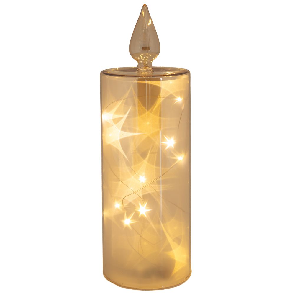 90872 ΜΕΛΙ ΓΥΑΛΙΝΟ LED ΚΕΡΙ Φ9Χ27ΕΚ ΜΠΑΤΑΡΙΑΣ - Image 1