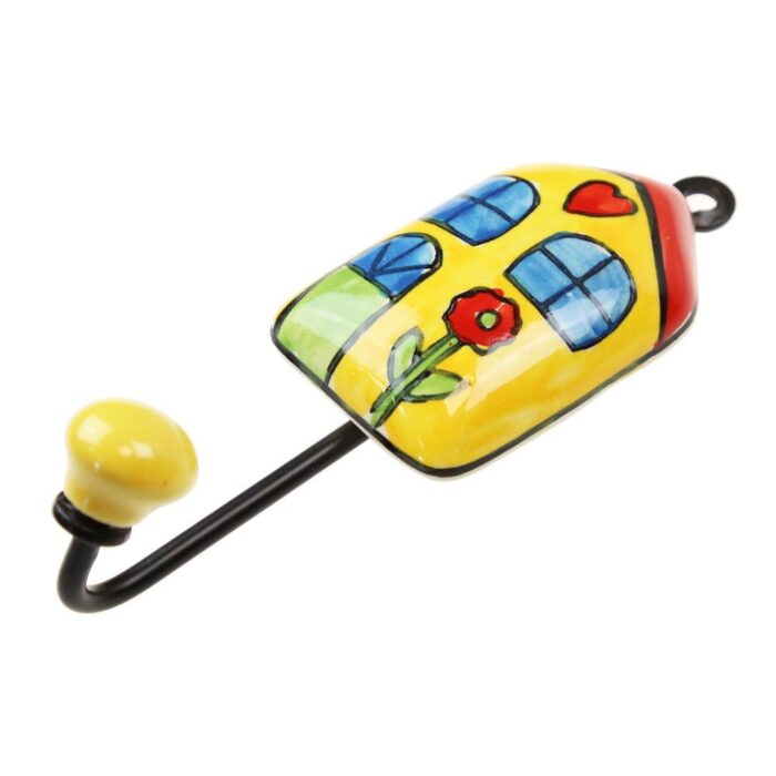 Γάντζος κεραμικό σπίτι 5x14εκ.- Κίτρινο - Image 2