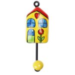 Γάντζος κεραμικό σπίτι 5x14εκ.- Κίτρινο