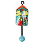 Γάντζος κεραμικό σπίτι 5x14εκ.- Τιρκουάζ