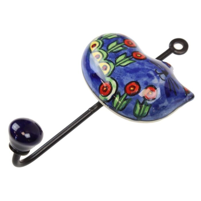 Γάντζος κεραμικός Γάτα 7,5x12εκ.- Μπλε - Image 2