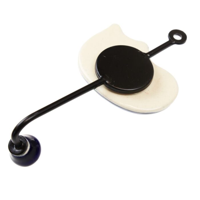 Γάντζος κεραμικός Γάτα 7,5x12εκ.- Μπλε - Image 3