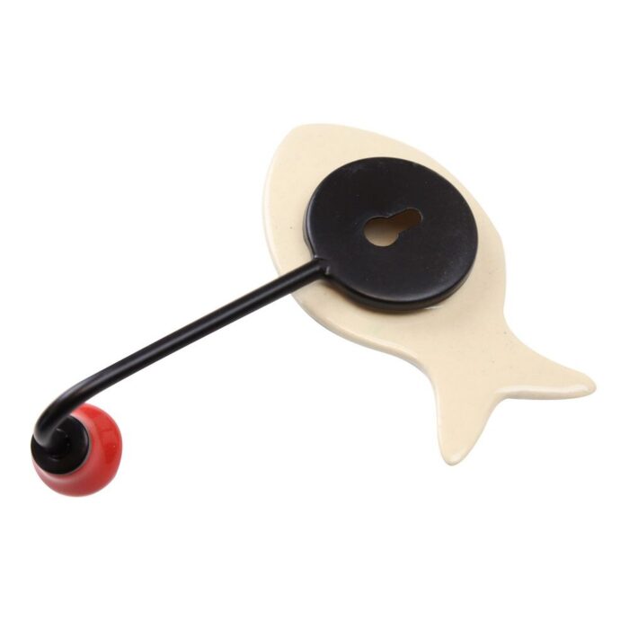 Γάντζος κεραμικός Ψάρι 10x13εκ.- Φούσκες μπλε - Image 3