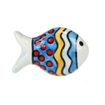 Πόμολο κεραμικό Ψάρι 5x3,5εκ. - Wave Πουά - Image 2