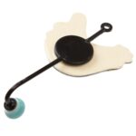 Γάντζος κεραμικός Κόκορας 10x15εκ.- Μπλε λουλούδια - Image 3