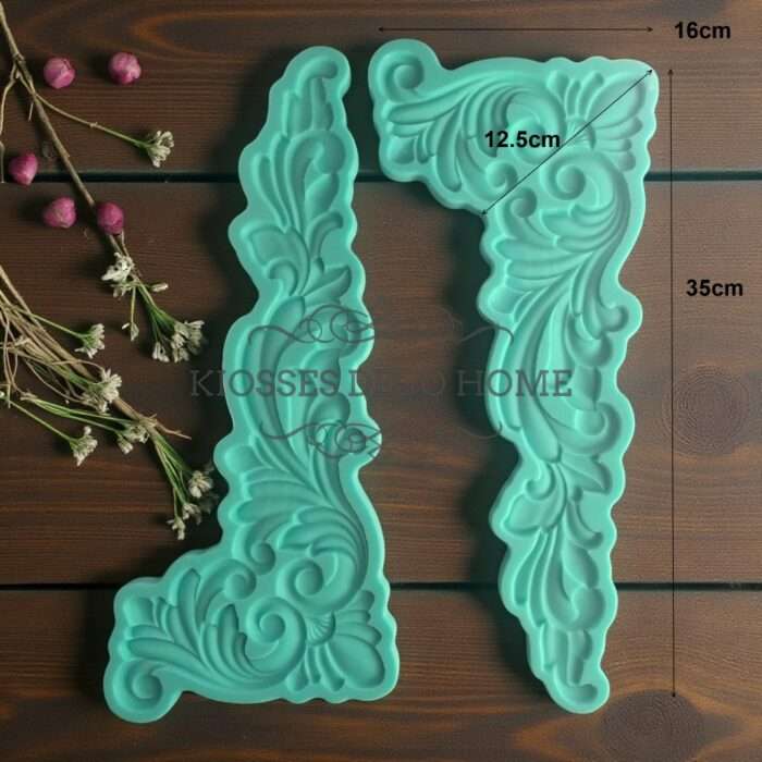 Καλούπι Σιλικόνης Σέτ 2τμχ Γωνίες 16x35x12.5cm Green Diamonds - Image 3