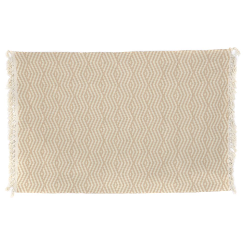 74169 ΒΑΜΒΑΚΕΡΟ ΧΑΛΙ 120Χ180ΕΚ ΚΡΕΜ ΜΕ ΚΑΦΕ ΣΧΕΔΙΑ - Image 1