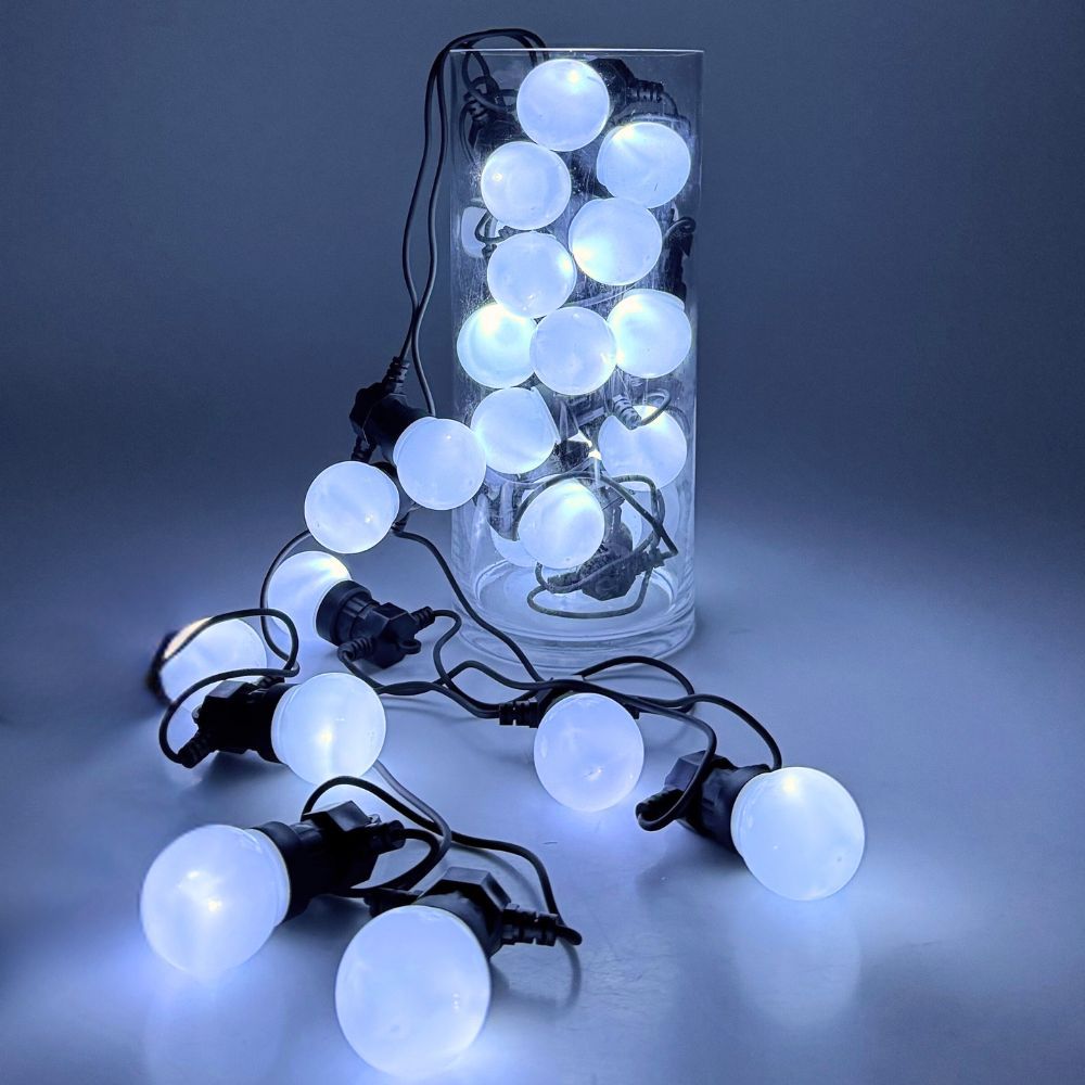 74785 ΛΑΜΠΑΚΙ ΚΗΠΟΥ ΛΕΥΚΟ ΜΕ 25 LED ΛΑΜΠΕΣ 10ΜΕΤΡΑ - Image 1