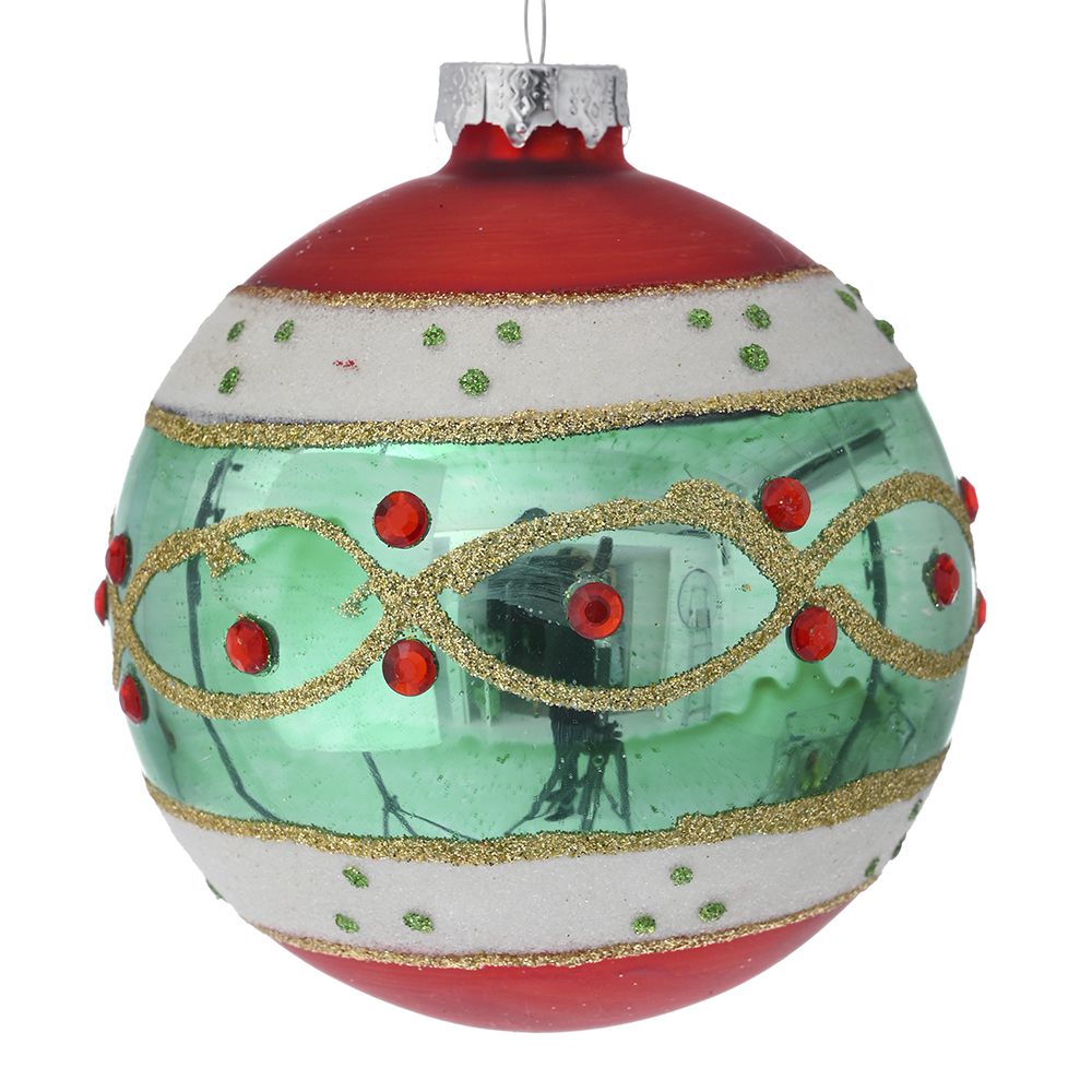 78652 ΚΟΚΚΙΝΗ VINTAGE ΓΥΑΛΙΝΗ ΜΠΑΛΛΑ 8ΕΚ ΣΕΤ 6 - Image 1