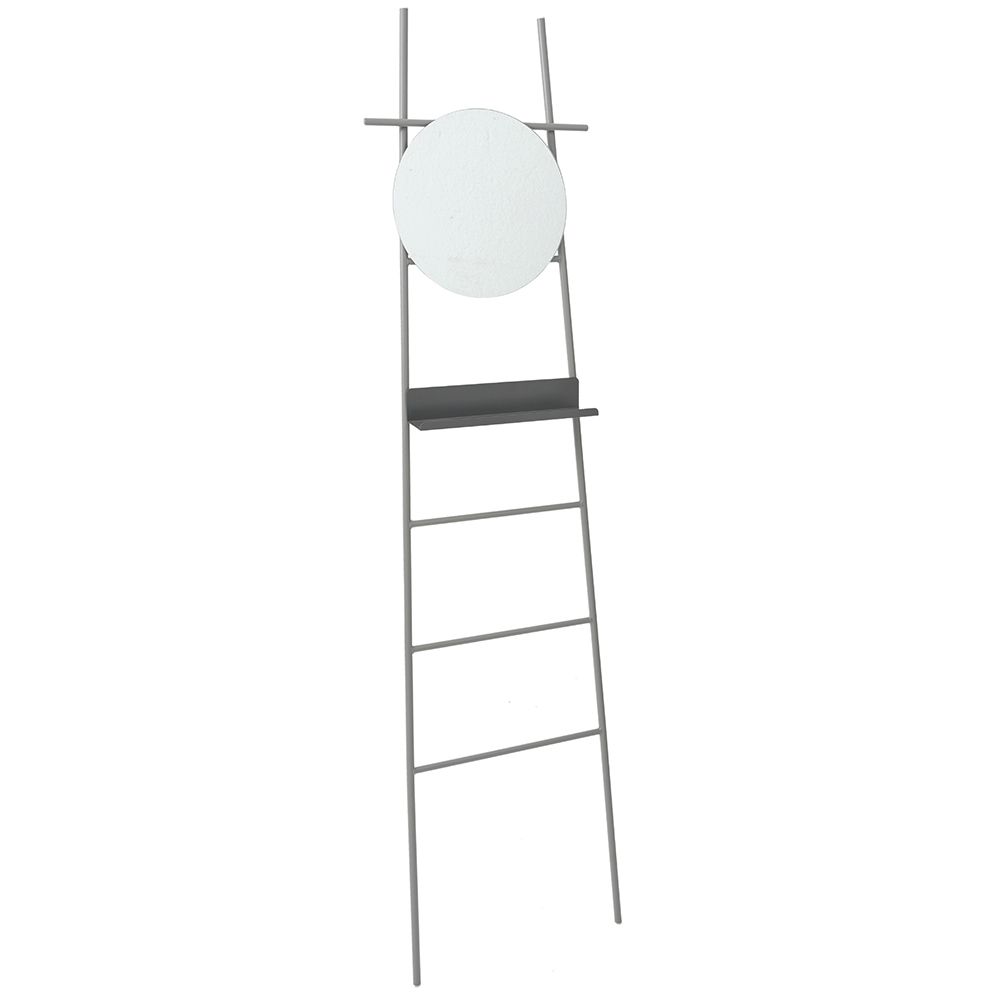 81068 ΓΚΡΙ ΜΕΤΑΛΛΙΚΗ ΣΚΑΛΑ ΜΕ ΚΑΘΡΕΦΤΗ 46Χ180 ΕΚ - Image 1