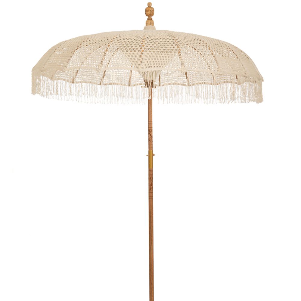 84847 ΟΜΠΡΕΛΑ ΜΑΚΡΑΜΕ ΛΕΥΚΗ Φ185ΕΚ BALI (ΥΨΟΣ 170 260 ΕΣΩΤΕΡΙΚΟ 210ΕΚ.) - Image 1