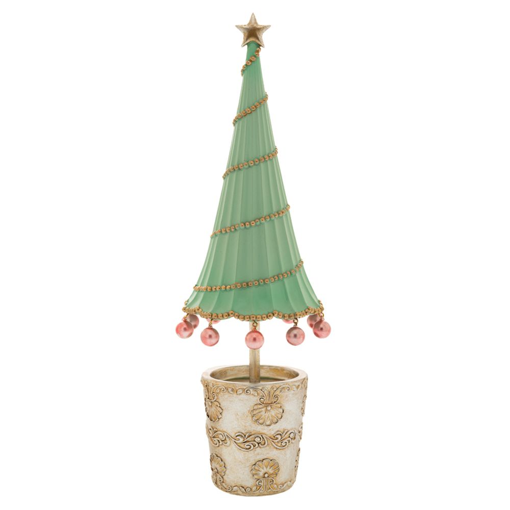 86976 ΠΡΑΣΙΝΟ ΠΟΛΥΡΕΖΙΝ ΧΡΙΣΤΟΥΓΕΝΝΙΑΤΙΚΟ ΔΕΝΤΡΟ ΣΕ ΒΑΣΗ 11Χ11Χ35,2ΕΚ - Image 1