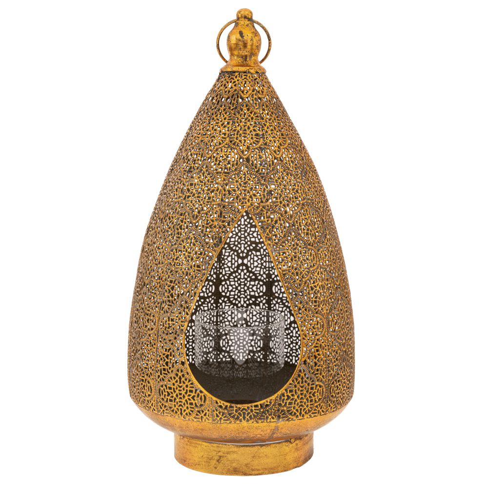 88945 ΧΡΥΣΟ ΜΕΤΑΛΛΙΚΟ ΚΗΡΟΠΗΓΙΟ ΜΕ ΓΥΑΛΙ 25Χ25Χ50ΕΚ - Image 1