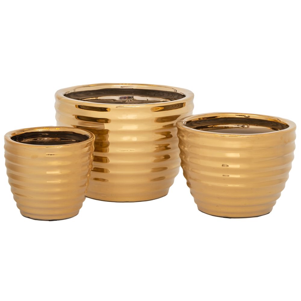 89226 ΚΕΡΑΜΙΚΟ ΚΑΣΠΩ ΣΕΤ 3 ΧΡΥΣΟ 29X20 23X17 17X15 - Image 1