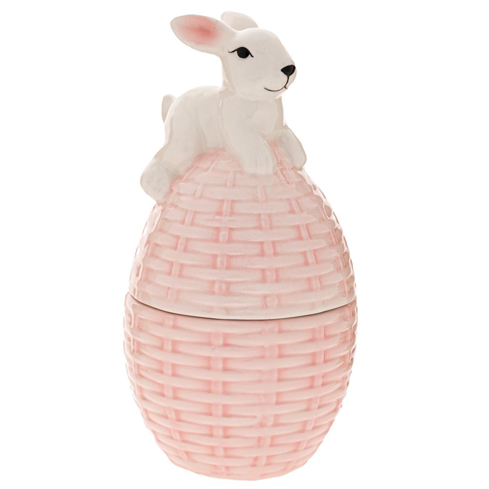 89264 ΚΕΡΑΜΙΚΟΣ ΛΑΓΟΣ ΜΕ ΡΟΖ ΑΥΓΟ ΜΕ ΚΑΠΑΚΙ 10Χ10Χ21ΕΚ - Image 1