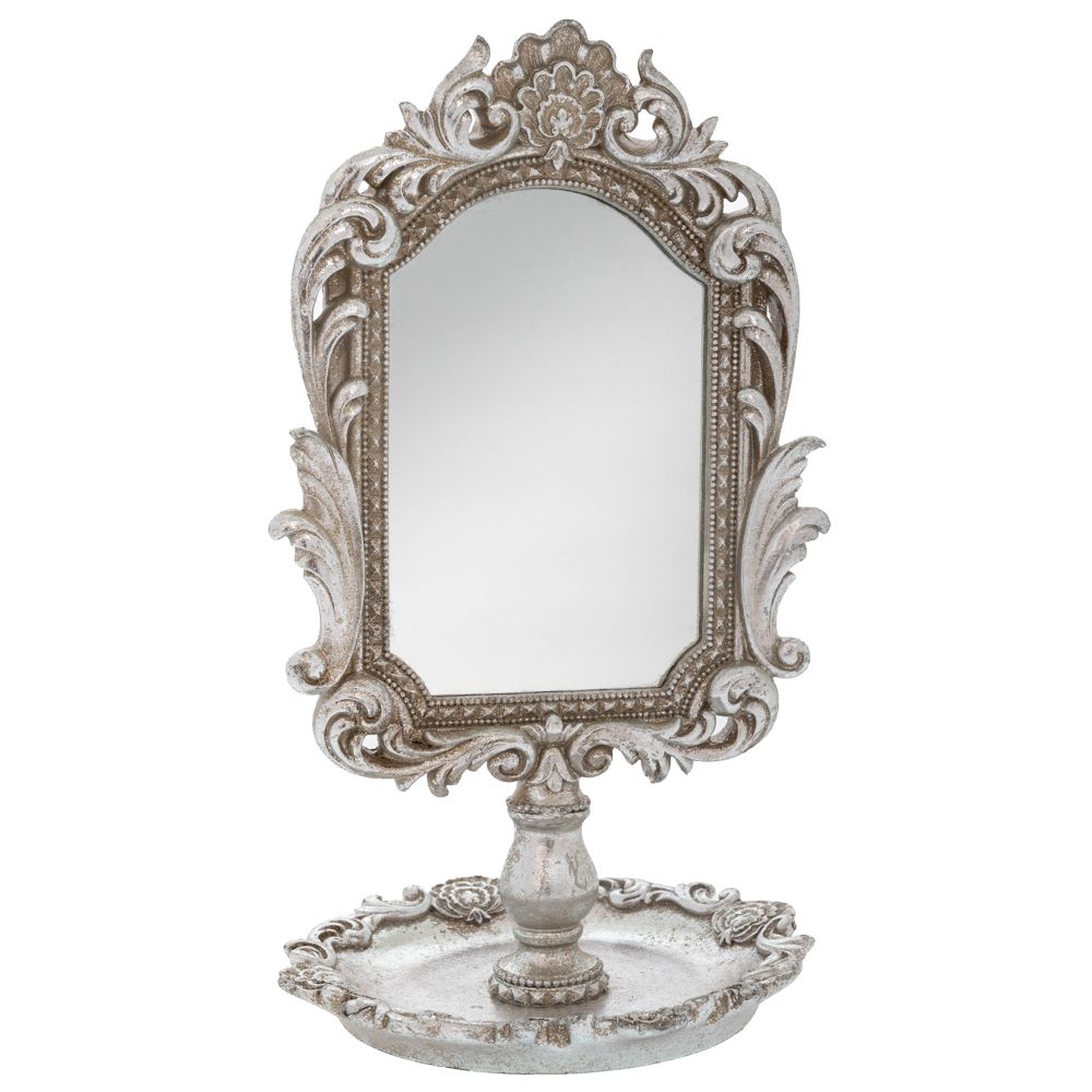 89727 ΑΣΗΜΙ ΠΟΛΥΡΕΖΙΝ ΕΠΙΤΡΑΠΕΖΙΟΣ ΚΑΘΡΕΦΤΗΣ ΣΚΑΛΙΣΤΟΣ 16Χ15,5Χ27ΕΚ - Image 1