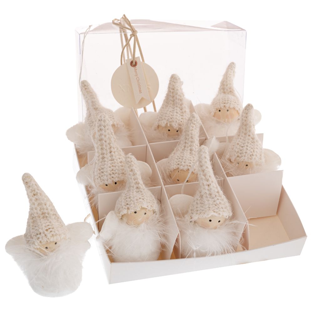 90634 ΣΕΤ 9 ΛΕΥΚΑ ΥΦΑΣΜΑΤΙΝΑ ΣΤΟΛΙΔΙΑ ΑΓΓΕΛΟΙ 6Χ8ΕΚ ΣΕ ΚΟΥΤΙ 18Χ18Χ6ΕΚ - Image 1