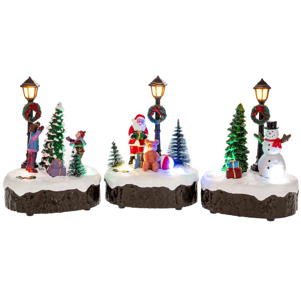 90733 ΣΕΤ 3 ΣΚΗΝΙΚΟ ΜΕ ΦΩΣ 10Χ7Χ13ΕΚ 3 ΣΧΕΔΙΑ ΜΠΑΤΑΡΙΑΣ - Image 1