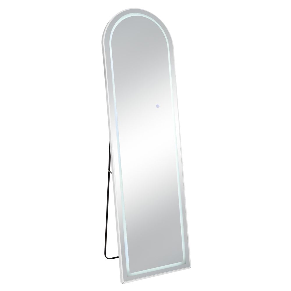 91474 ΛΕΥΚΟΣ ΜΕΤΑΛΛΙΚΟΣ ΚΑΘΡΕΦΤΗΣ ΔΑΠΕΔΟΥ ΜΕ LED 50Χ170ΕΚ - Image 1