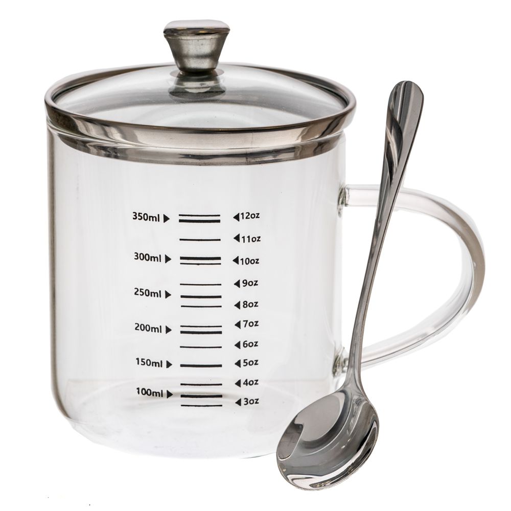 91492 ΓΥΑΛΙΝΗ ΚΟΥΠΑ ΔΟΣΟΜΕΤΡΗΤΗΣ ΜΕ ΜΕΤΑΛΛΙΚΟ ΓΥΑΛΙΝΟ ΚΑΠΑΚΙ Φ8Χ10ΕΚ - Image 1