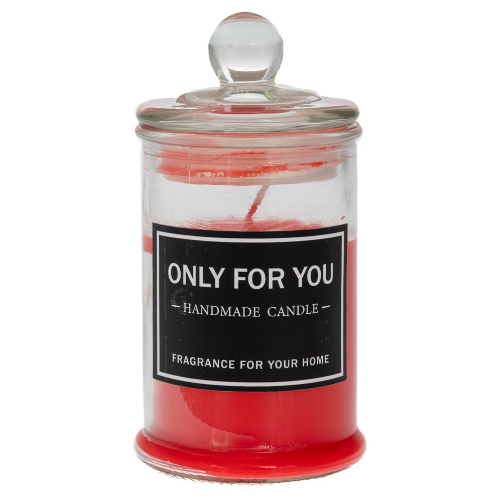 91593 ΚΟΚΚΙΝΟ ΚΕΡΙ ΣΕ ΔΙΑΦΑΝΟ ΒΑΖΑΚΙ ΜΕ ΚΑΠΑΚΙ 6Χ12ΕΚ - Image 1