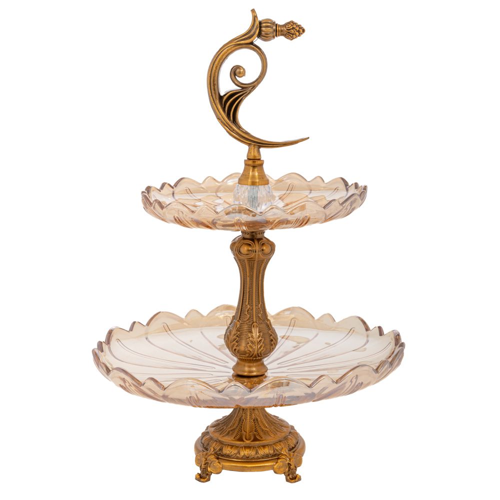 91671 ΜΕΛΙ ΓΥΑΛΙΝΟ ΔΙΟΡΟΦΟ ΠΛΑΤΟ ΜΕ ΜΕΤΑΛΛΙΚΗ ΒΑΣΗ Φ22 31Χ50ΕΚ - Image 1