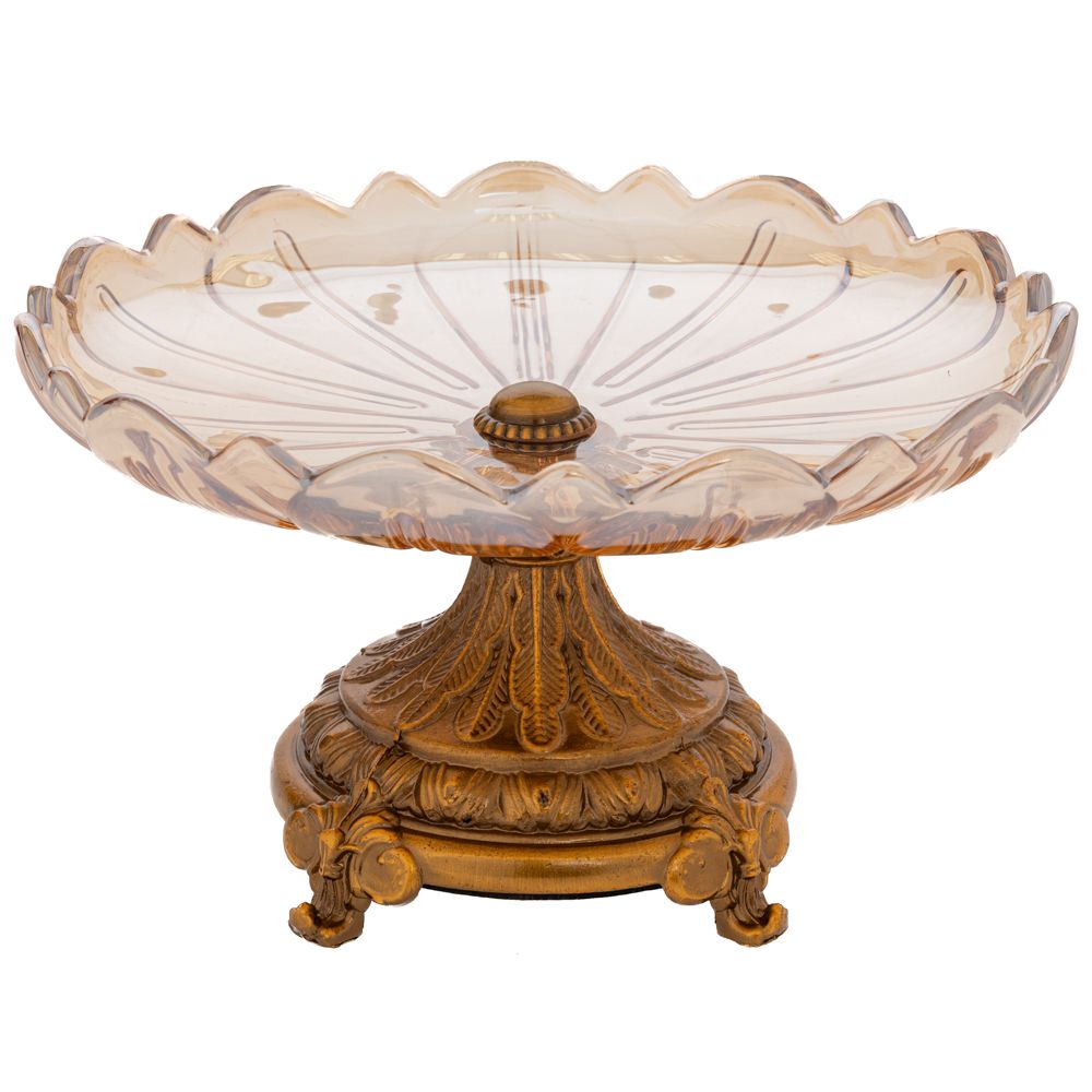 91674 ΜΕΛΙ ΓΥΑΛΙΝΗ ΠΙΑΤΕΛΑ ΜΕ ΜΕΤΑΛΛΙΚΗ ΒΑΣΗ Φ22Χ13ΕΚ - Image 1