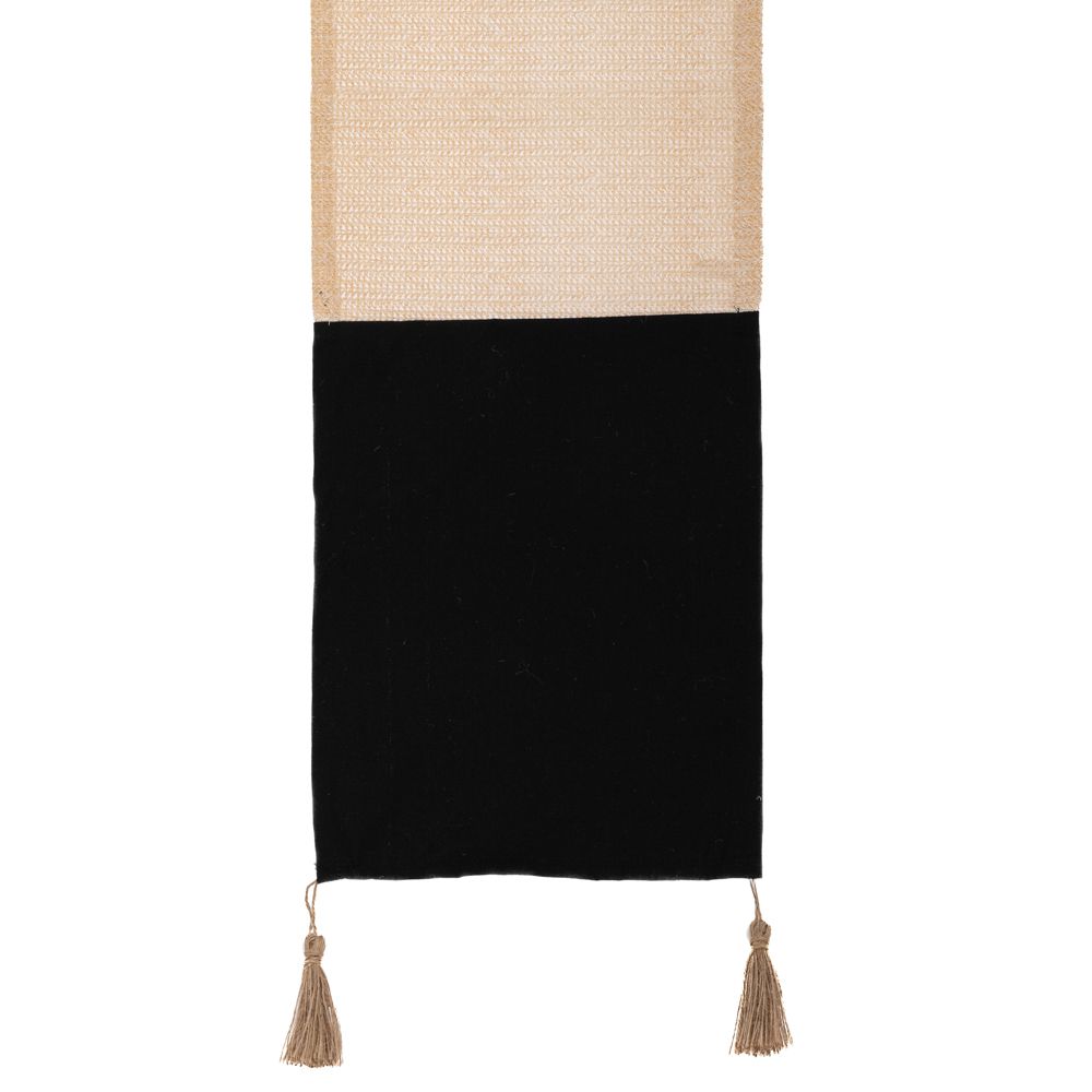 91739 ΜΑΥΡΟ ΚΡΕΜ ΥΦΑΣΜΑΤΙΝΟ RUNNER ΜΕ ΦΟΥΝΤΑΚΙΑ 32Χ150ΕΚ - Image 1