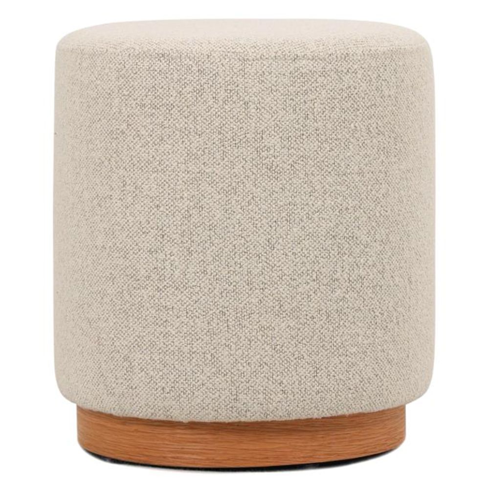 92163 ΣΚΑΜΠΟ ΜΕ ΚΡΕΜ ΜΠΟΥΚΛΕ ΥΦΑΣΜΑ AND ΚΑΦΕ ΞΥΛΙΝΗ ΒΑΣΗ 41Χ41Χ44ΕΚ ΣΤΡΟΓΓΥΛΟ - Image 1