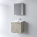 Σετ Έπιπλο Μπάνιου OMEGA BEIGE OAK 60 9SOM060BO0W Πάγκο 57x44x57cm - Image 2