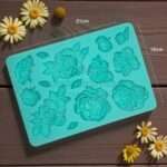 Καλούπι Σιλικόνης Flowers 15x21cm Green Diamonds - Image 2