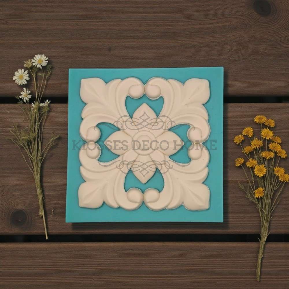 Silicone Mold Καλούπι σιλικόνης 61-01-1275 GREEN DIAMONDS COLLECTION 01 Καλούπι Σιλικόνης Vintage 12x12cm Green Diamonds - Image 1