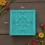 Καλούπι Σιλικόνης Vintage 12x12cm Green Diamonds - Image 2