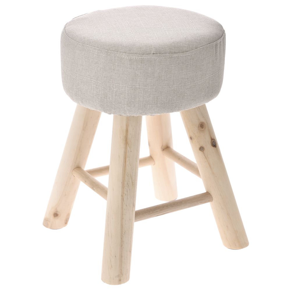 70502 ΣΚΑΜΠΩ ΚΡΕΜ Φ28Χ41 ΞΥΛΙΝΟ ΜΕ ΥΦΑΣΜΑ - Image 1