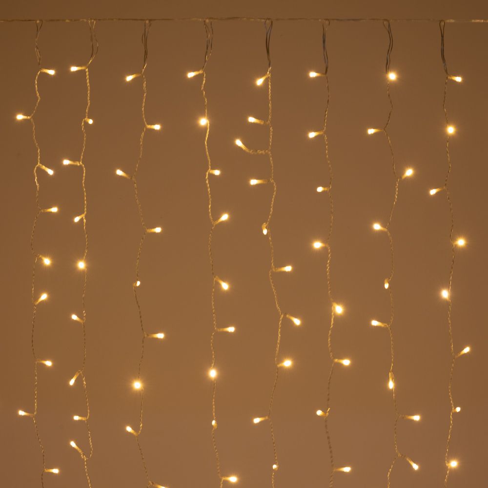 78645 144 LED ΚΟΥΡΤΙΝΑ ΔΙΑΦΑΝΟ ΖΕΣΤΟ ΕΠΕΚΤΕΙΝΟΜΕΝΗ ΣΤΑΘΕΡΗ 1.20Χ1.20 ΜΕΤΡΑ ΕΣΩΤ AND ΕΞΩΤ ΧΩΡΟΥ - Image 1