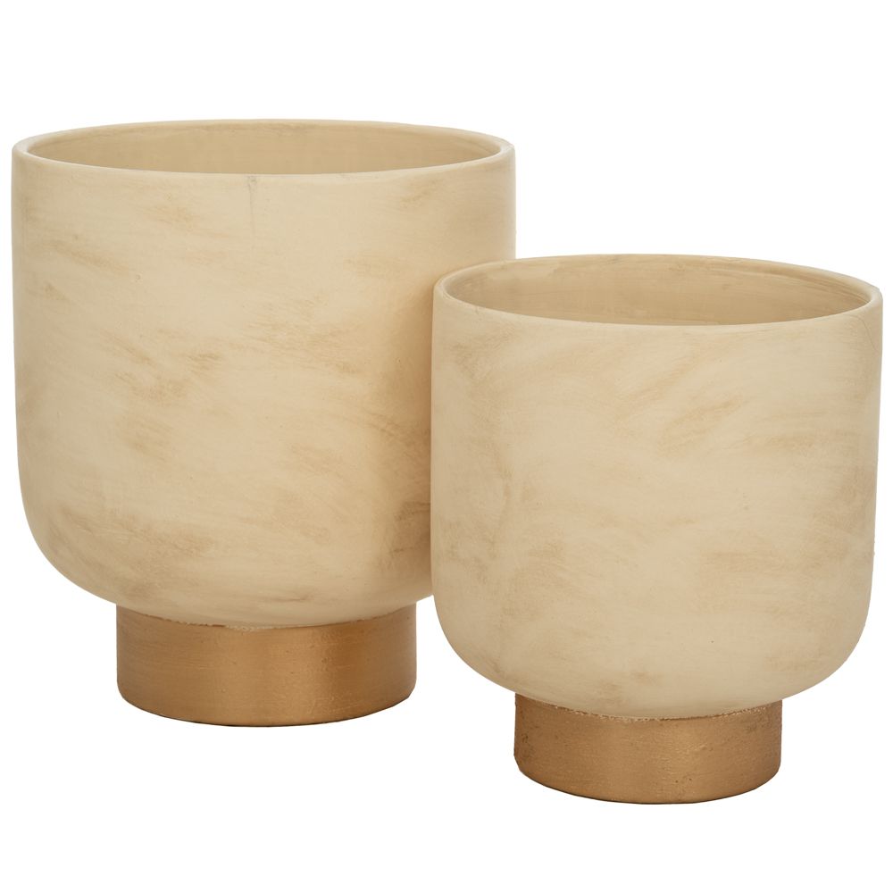 88051 ΣΕΤ 2 ΜΠΕΖ ΠΗΛΙΝΟ ΚΑΣΠΩ ΜΕ ΧΡΥΣΗ ΒΑΣΗ 32Χ32Χ36ΕΚ 27X27X30EK - Image 1